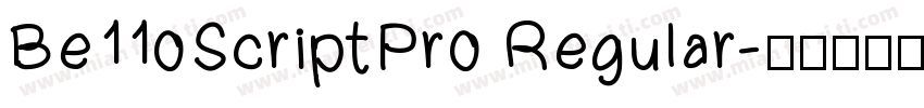 Be11oScriptPro Regular字体转换